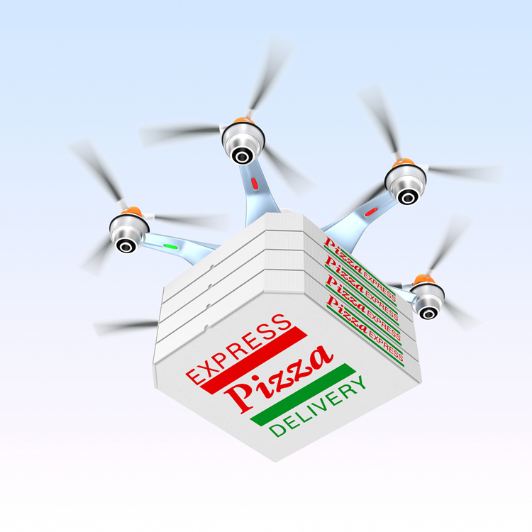 Drones bezorgen binnen een paar jaar onze pizza's