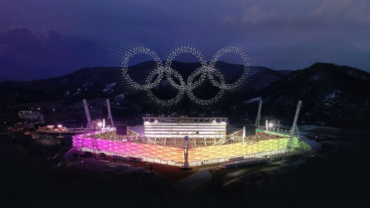 Intel geeft lichtshow voor Olympische spelen met 1218 drones